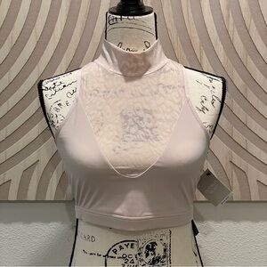 🆕 Victoria’s Secret Mock Neck Crop Top/Sports Bra, Size M